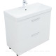 Тумба с раковиной Aquanet Ирис new 90 напольная 2 ящика белый глянец 00342094