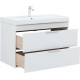 Тумба с раковиной Aquanet Ирис new 90 подвесная 2 ящика белый глянец 00342092