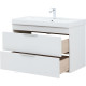 Тумба с раковиной Aquanet Ирис new 90 подвесная 2 ящика белый глянец 00342092