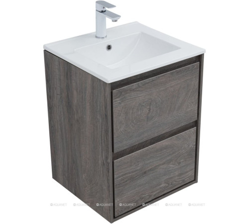 Тумба с раковиной Aquanet Милан 50 дуб рошелье 00340156