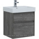 Тумба с раковиной Aquanet Nova Lite 60 2 ящика дуб рошелье 00245241