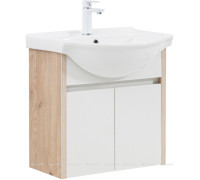 Тумба с раковиной Aquanet Сидней 60 дуб кантри/белый раковина Shenxin 00354986