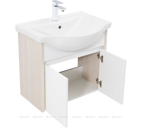 Тумба с раковиной Aquanet Сидней 65 дуб атланта/белый раковина Everson 00354985