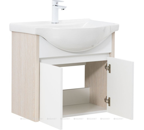 Тумба с раковиной Aquanet Сидней 65 дуб атланта/белый раковина Everson 00354985