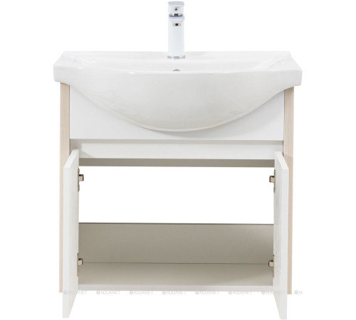 Тумба с раковиной Aquanet Сидней 65 дуб атланта/белый раковина Everson 00354985