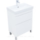 Тумба с раковиной Aquanet Слим 60 напольная 2 ящика белый сатин 00348178