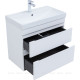 Тумба с раковиной Aquanet Слим 70 подвесная 2 ящика белый сатин 00348179