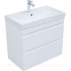 Тумба с раковиной Aquanet Слим 70 подвесная 2 ящика белый сатин 00348179