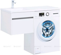 Тумба с раковиной Aquanet Токио 110 L подвесная 1 ящик белый глянец 00239208