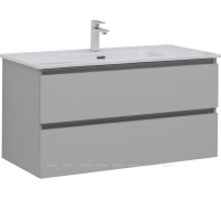 Тумба с раковиной Aquanet Вега 2.0 100 Flat 2 ящика бежевый 00344776