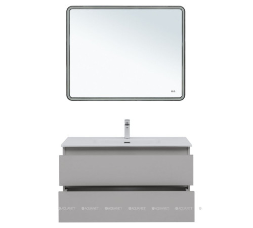 Тумба с раковиной Aquanet Вега 2.0 100 Flat 2 ящика бежевый 00344776