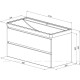 Тумба с раковиной Aquanet Вега 2.0 100 Flat 2 ящика бежевый 00344776