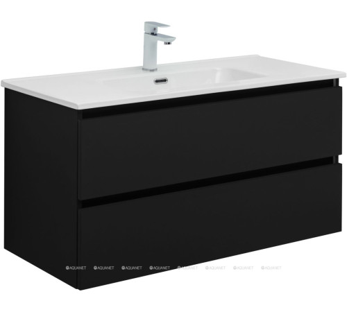 Тумба с раковиной Aquanet Вега 2.0 100 Ирис 2 ящика маренго 00344739