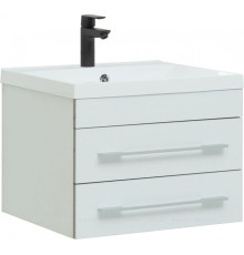 Тумба с раковиной Aquanet Верона 58 подвесная 2 ящика белый 00287669