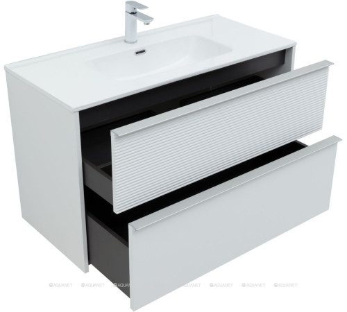 Тумба с раковиной Aquanet Вита 100 белый матовый 00339163