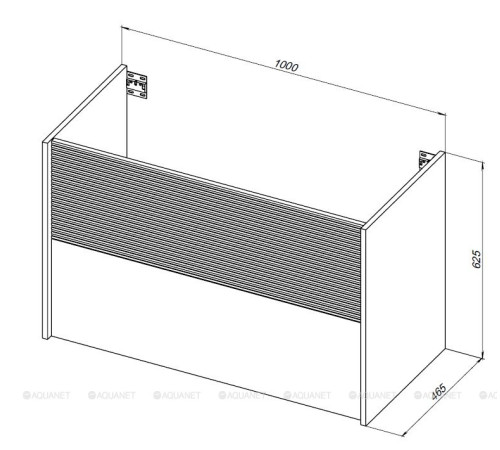 Тумба с раковиной Aquanet Вита 100 белый матовый 00339163