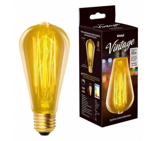 Лампа накаливания Uniel IL-V E27 60 Вт UL-00000482