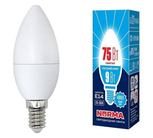 Лампа светодиодная Volpe E14 9Вт 4000K UL-00003803