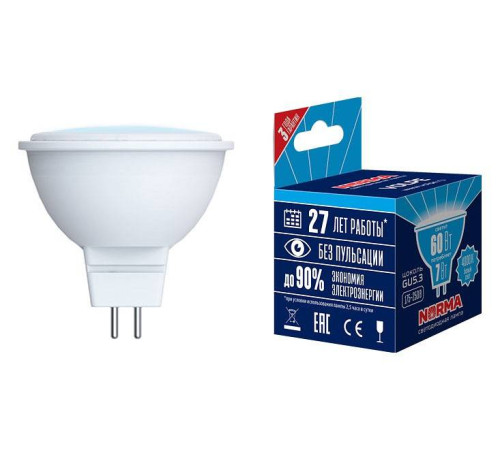 Лампа светодиодная Volpe NORMA GU5.3 7Вт 4000K UL-00003837