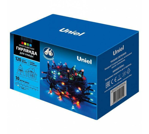 Гирлянда Нить Uniel ULD-S 10 м 100 LED IP20 белый UL-00003943