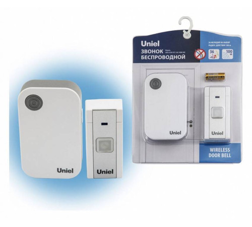 Звонок беспроводной Uniel UDB-017W черный UL-00006432