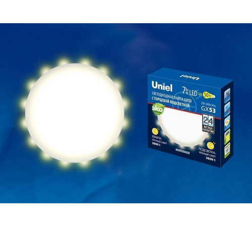 Лампа светодиодная Uniel GX53 7Вт 3000K UL-00006497