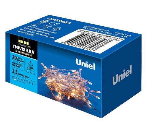Гирлянда Нить Uniel ULD-S0250 2.5 м 25 LED IP20 теплый белый UL-00007191