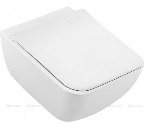 Унитаз подвесной Villeroy & Boch Venticello 375x560 мм CeramicPlus с сиденьем 4611RLR1