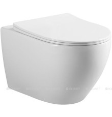 Унитаз подвесной безободковый Vincea Esse белый с сиденьем soft-close VT1-211