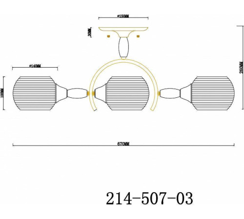 Люстра на штанге Velante 214-507-03