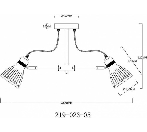 Люстра на штанге Velante 219-023-05