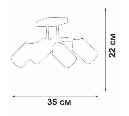 Люстра на штанге Vitaluce V2833 V2833-1/4PL
