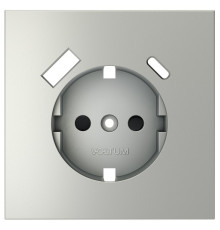 Накладка для розетки с заземлением и со шторками и 2хUSB type A и C Voltum S70 VLS001005