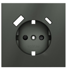Накладка для розетки с заземлением и со шторками и 2хUSB type A и C Voltum S70 VLS001006