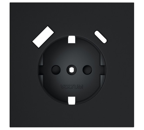 Накладка для розетки с заземлением и со шторками и 2хUSB type A и C Voltum S70 VLS001007