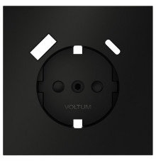 Накладка для розетки с заземлением и со шторками и 2хUSB type A и C Voltum S70 VLS001008