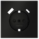 Накладка для розетки с заземлением и со шторками и 2хUSB type A и C Voltum S70 VLS001008