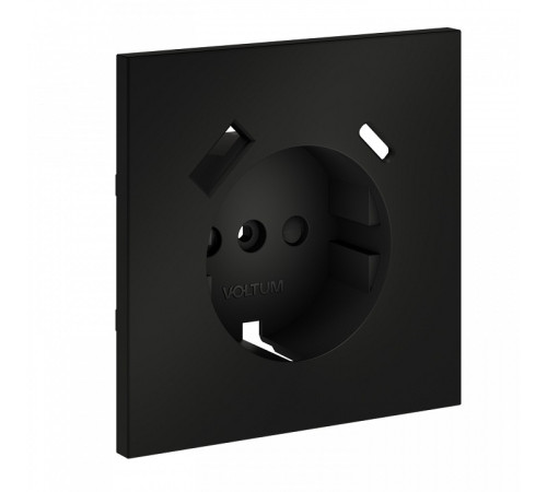 Накладка для розетки с заземлением и со шторками и 2хUSB type A и C Voltum S70 VLS001008