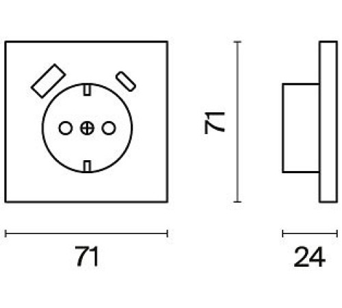 Накладка для розетки с заземлением и со шторками и 2хUSB type A и C Voltum S70 VLS001008