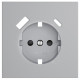 Накладка для розетки с заземлением и со шторками и 2хUSB type A и C Voltum S70 VLS001016