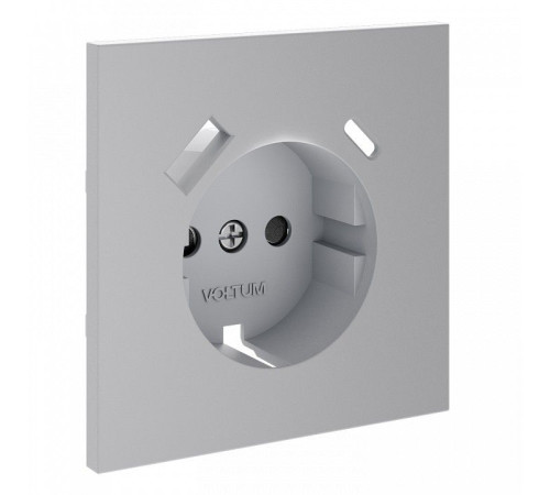 Накладка для розетки с заземлением и со шторками и 2хUSB type A и C Voltum S70 VLS001016
