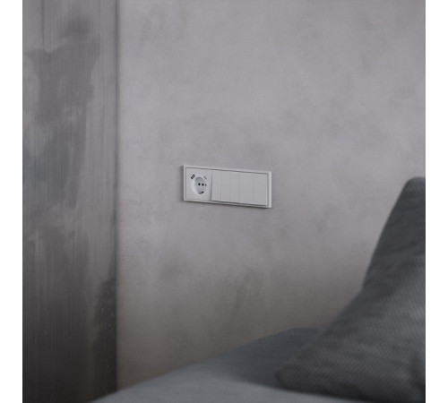 Накладка для розетки с заземлением и со шторками и 2хUSB type A и C Voltum S70 VLS001016