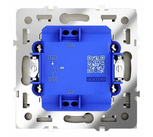 Выключатель одноклавишный с подсветкой без рамки Voltum S70 VLS010204