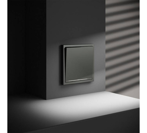 Выключатель проходной одноклавишный с подсветкой без рамки Voltum S70 VLS010406