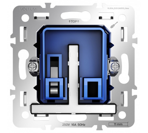Механизм для электронных карточных выключателей без рамки Voltum S70 VLS0107M