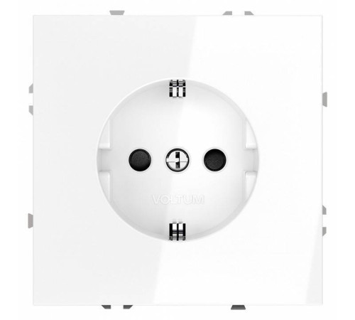 Розетка с заземлением и со шторкой, без рамки Voltum S70 VLS040201
