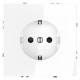 Розетка с заземлением и со шторкой, без рамки Voltum S70 VLS040201