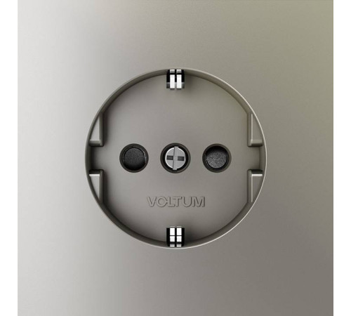 Розетка с заземлением и со шторкой, без рамки Voltum S70 VLS040204