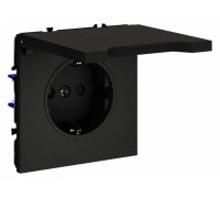 Розетка с заземлением и со шторкой, без рамки с крышкой Voltum S70 VLS040308