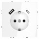Розетка с заземлением и со шторкой и 2хUSB type A и C, без рамки Voltum S70 VLS040501